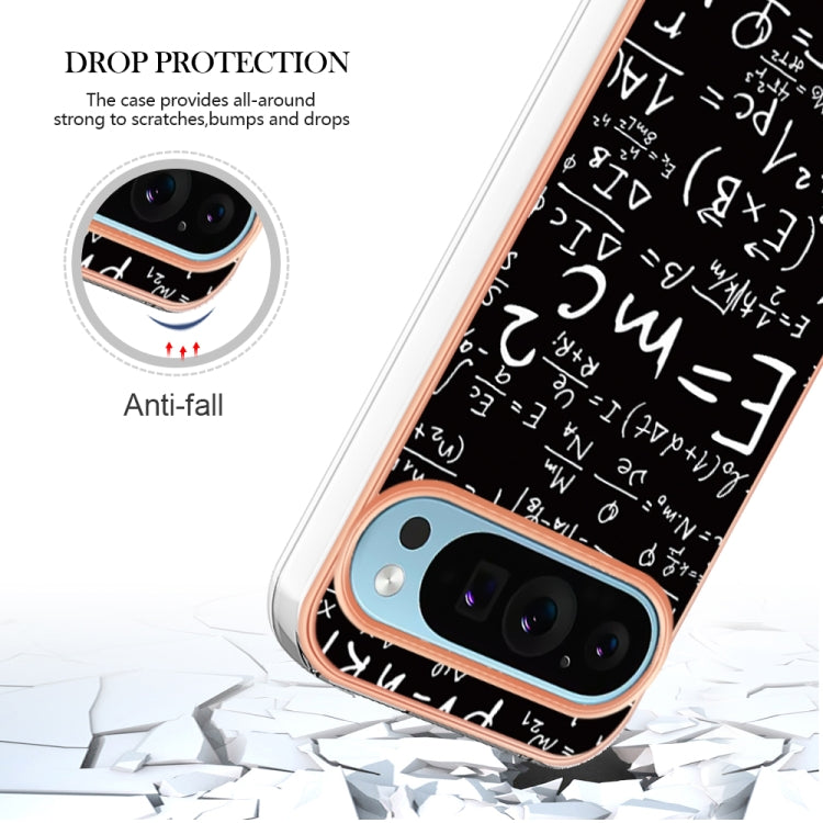 For Google Pixel 9 / 9 Pro Electroplating Dual-side IMD Phone Case(Equation) by buy2fix