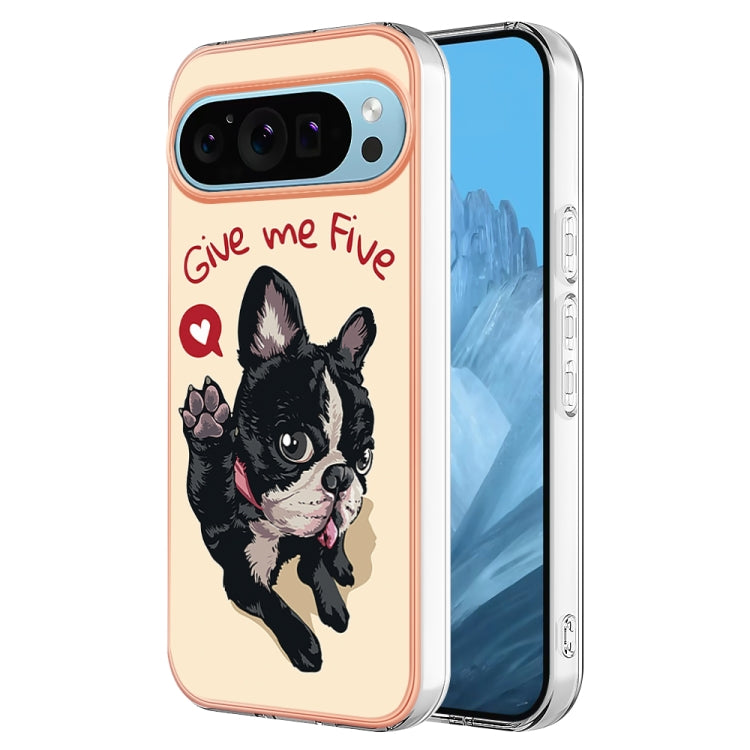 For Google Pixel 9 / 9 Pro Electroplating Dual-side IMD Phone Case(Lucky Dog) by buy2fix