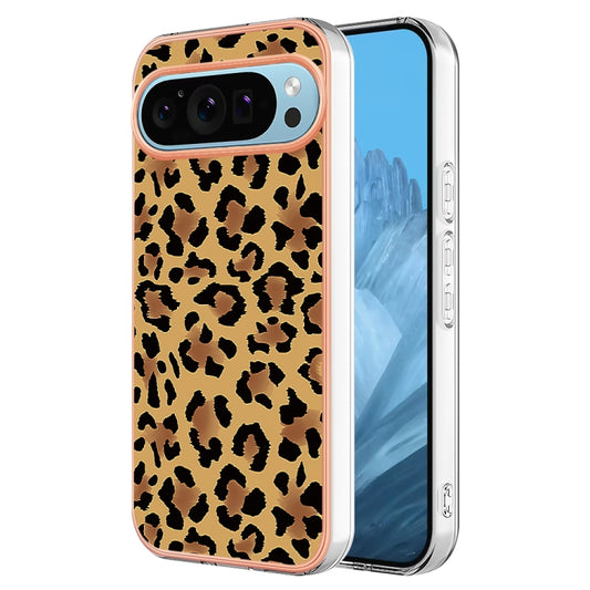 For Google Pixel 9 Pro XL Electroplating Dual-side IMD Phone Case(Leopard Print) by buy2fix
