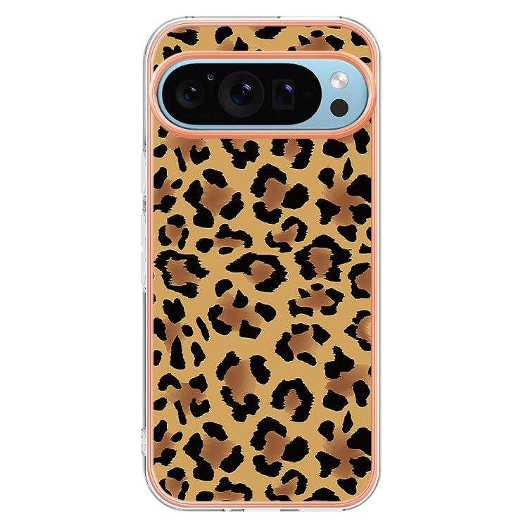 For Google Pixel 9 Pro XL Electroplating Dual-side IMD Phone Case(Leopard Print) by buy2fix