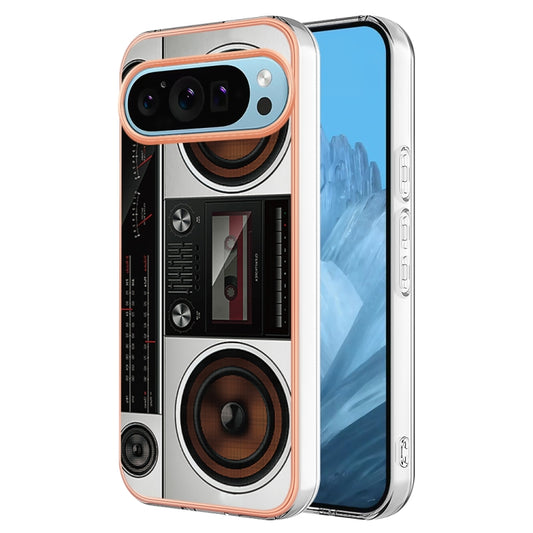 For Google Pixel 9 Pro XL Electroplating Dual-side IMD Phone Case(Retro Radio) by buy2fix