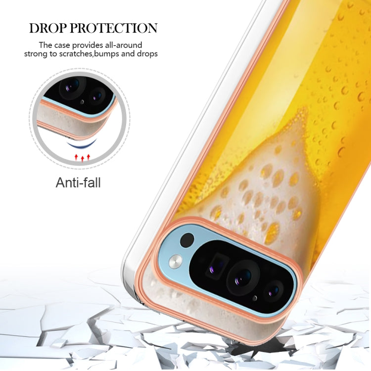 For Google Pixel 9 Pro XL Electroplating Dual-side IMD Phone Case(Draft Beer) by buy2fix