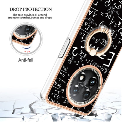 For OnePlus 11 Electroplating Dual-side IMD Phone Case with Ring Holder(Equation) - OnePlus Cases by buy2fix | Online Shopping UK | buy2fix