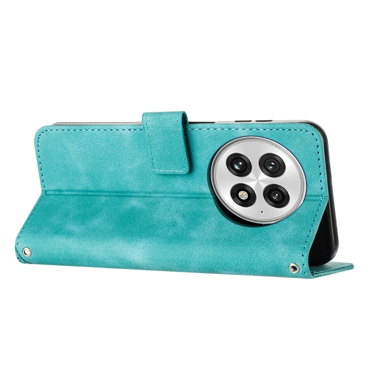 For OnePlus 13 Dream Triangle Leather Phone Case with Lanyard(Green) - OnePlus Cases by buy2fix | Online Shopping UK | buy2fix