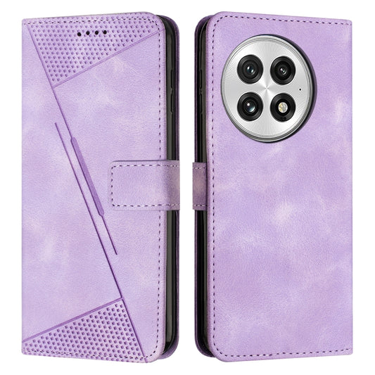 For OnePlus 13 Dream Triangle Leather Phone Case with Lanyard(Purple) - OnePlus Cases by buy2fix | Online Shopping UK | buy2fix