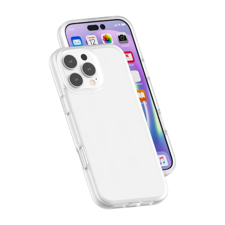 For iPhone 16 Pro Max Rubber Oil Surface Solid Color Phone Case(White) by buy2fix