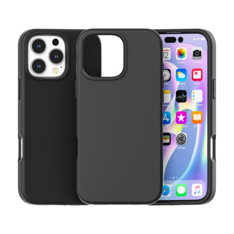For iPhone 16 Pro Rubber Oil Surface Solid Color Phone Case(Black) by buy2fix
