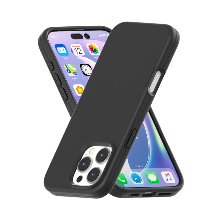 For iPhone 16 Pro Rubber Oil Surface Solid Color Phone Case(Black) by buy2fix
