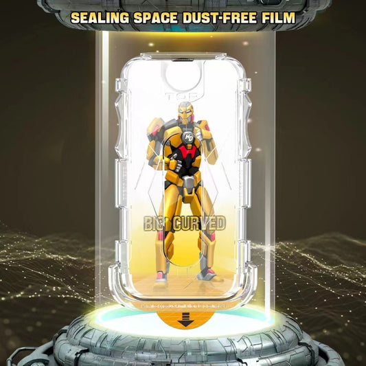 For iPhone X / XS Easy Install Dust-proof Armor Tempered Glass Film by buy2fix