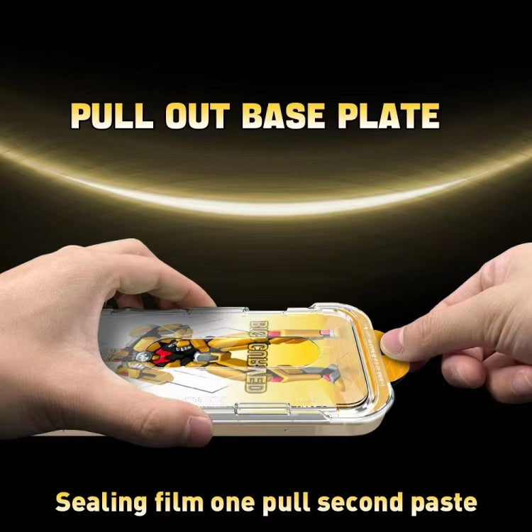 For iPhone X / XS Easy Install Dust-proof Armor Tempered Glass Film by buy2fix