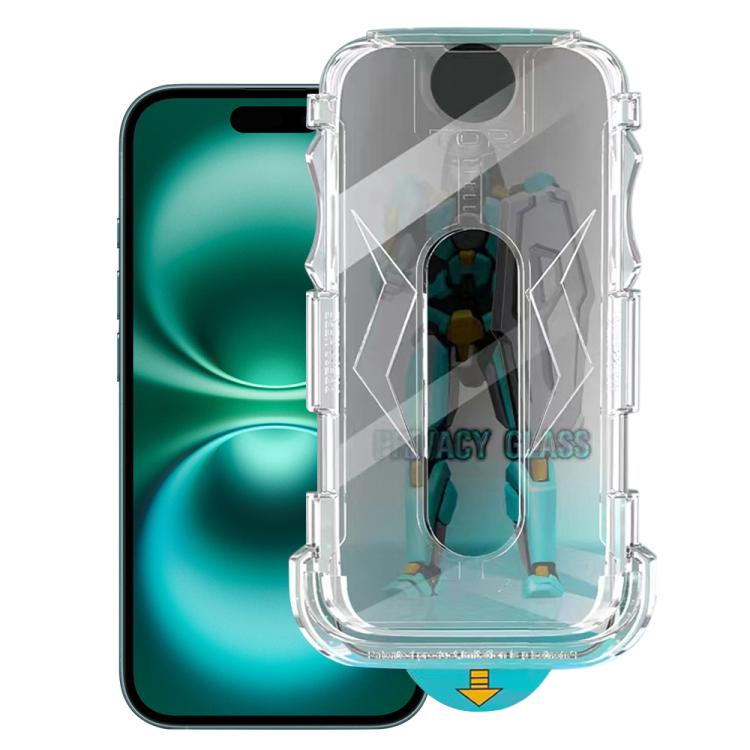 For iPhone 16 Plus Easy Install 28 Degree Privacy Armor Tempered Glass Film - iPhone 16 Plus Tempered Glass by buy2fix | Online Shopping UK | buy2fix