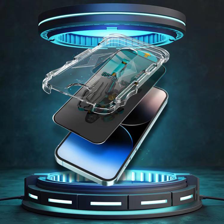 For iPhone 16 Plus Easy Install 28 Degree Privacy Armor Tempered Glass Film - iPhone 16 Plus Tempered Glass by buy2fix | Online Shopping UK | buy2fix