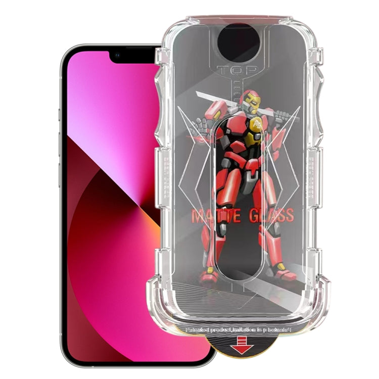 For iPhone 14 / 13 / 13 Pro Easy Install Matte Armor Tempered Glass Film by buy2fix