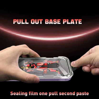 For iPhone 14 / 13 / 13 Pro Easy Install Matte Armor Tempered Glass Film by buy2fix