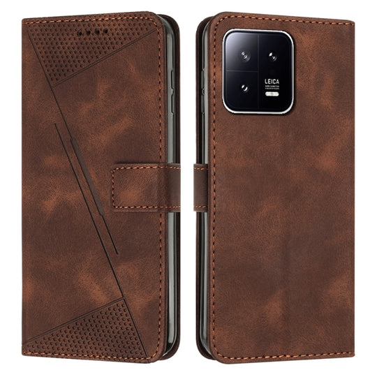 For Xiaomi 13 Pro Dream Triangle Leather Phone Case with Lanyard(Brown)