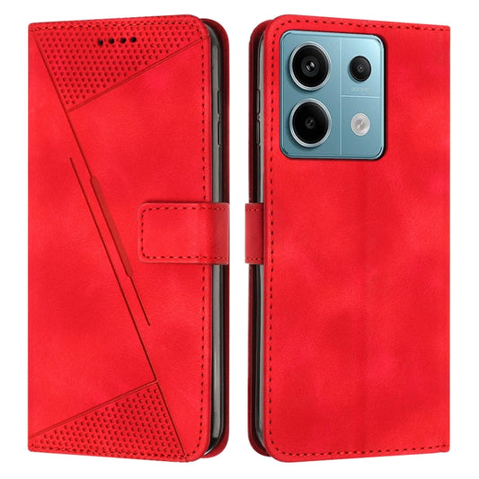 For Xiaomi Redmi Note 13 Pro 5G Dream Triangle Leather Phone Case with Lanyard(Red) - Xiaomi Cases by buy2fix | Online Shopping UK | buy2fix