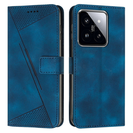 For Xiaomi 14 Pro Dream Triangle Leather Phone Case with Lanyard(Blue) - Xiaomi 14 Pro Cases by buy2fix | Online Shopping UK | buy2fix