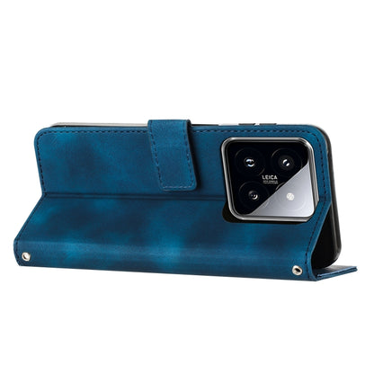 For Xiaomi 14 Pro Dream Triangle Leather Phone Case with Lanyard(Blue) - Xiaomi 14 Pro Cases by buy2fix | Online Shopping UK | buy2fix