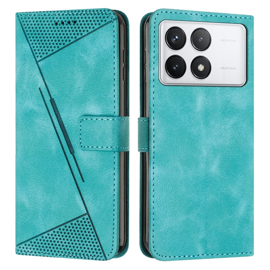 For Xiaomi Redmi K70 / K70 Pro Dream Triangle Leather Phone Case with Lanyard(Green) - Xiaomi Cases by buy2fix | Online Shopping UK | buy2fix