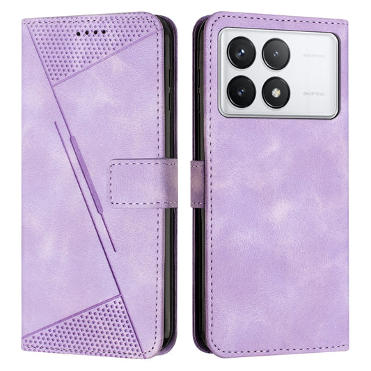 For Xiaomi Redmi K70 / K70 Pro Dream Triangle Leather Phone Case with Lanyard(Purple) - Xiaomi Cases by buy2fix | Online Shopping UK | buy2fix