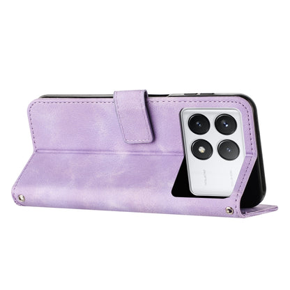 For Xiaomi Redmi K70 / K70 Pro Dream Triangle Leather Phone Case with Lanyard(Purple) - Xiaomi Cases by buy2fix | Online Shopping UK | buy2fix