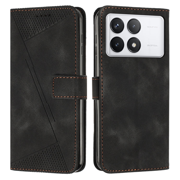 For Xiaomi Redmi K70 / K70 Pro Dream Triangle Leather Phone Case with Lanyard(Black) - Xiaomi Cases by buy2fix | Online Shopping UK | buy2fix