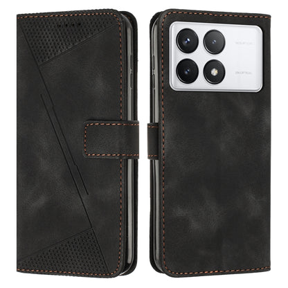For Xiaomi Redmi K70 / K70 Pro Dream Triangle Leather Phone Case with Lanyard(Black) - Xiaomi Cases by buy2fix | Online Shopping UK | buy2fix
