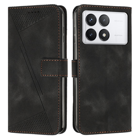 For Xiaomi Redmi K70 / K70 Pro Dream Triangle Leather Phone Case with Lanyard(Black) - Xiaomi Cases by buy2fix | Online Shopping UK | buy2fix