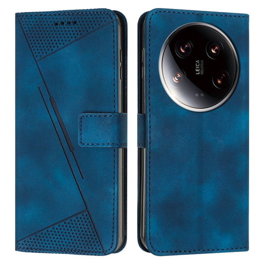 For Xiaomi 14 Ultra Dream Triangle Leather Phone Case with Lanyard(Blue) - Xiaomi 14 Ultra Cases by buy2fix | Online Shopping UK | buy2fix