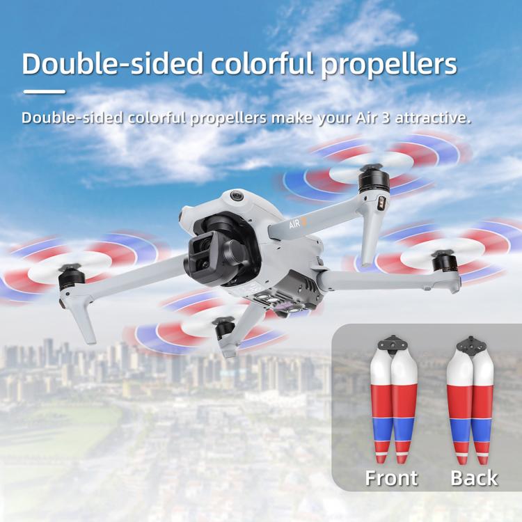 For DJI Air 3 8747F Low Noise Quick-release Propellers, Style:1 Pair Silver Tip by buy2fix