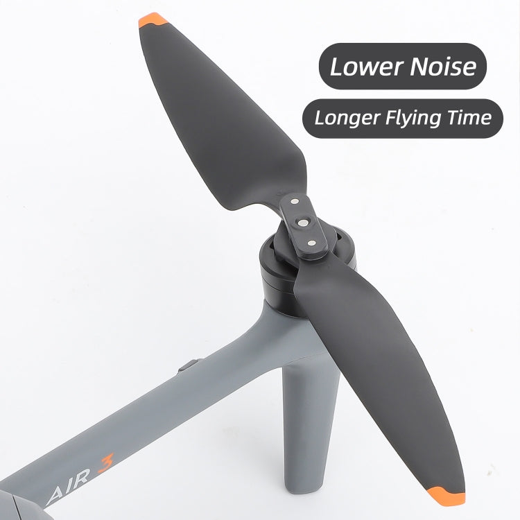 For DJI Air 3 8747F Low Noise Quick-release Propellers, Style:1 Pair Silver Tip by buy2fix
