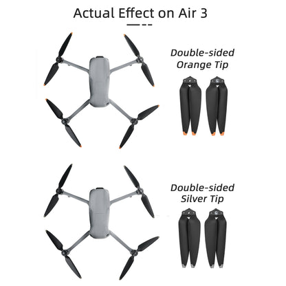 For DJI Air 3 8747F Low Noise Quick-release Propellers, Style:1 Pair Silver Tip by buy2fix