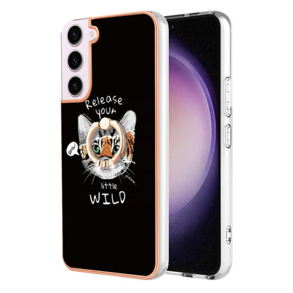 For Samsung Galaxy S23 5G Electroplating Dual-side IMD Phone Case with Ring Holder(Natural Growth) - Galaxy S23 5G Cases by buy2fix | Online Shopping UK | buy2fix