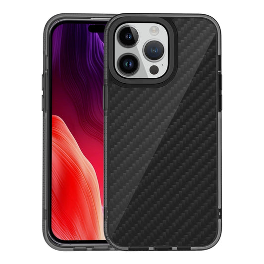 For iPhone 15 Pro Max Armor Carbon Fiber TPU + PC Phone Case(Black) by buy2fix