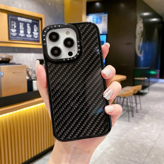 For iPhone 15 Pro Armor Carbon Fiber TPU + PC Phone Case(Black) - iPhone 15 Pro Cases by buy2fix | Online Shopping UK | buy2fix