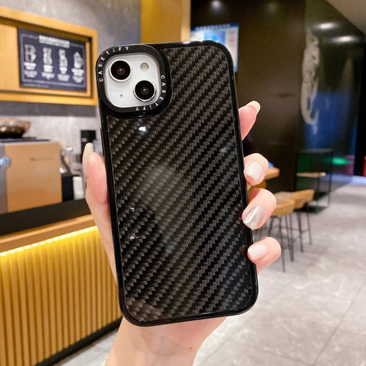 For iPhone 15 Plus Armor Carbon Fiber TPU + PC Phone Case(Black) - iPhone 15 Plus Cases by buy2fix | Online Shopping UK | buy2fix