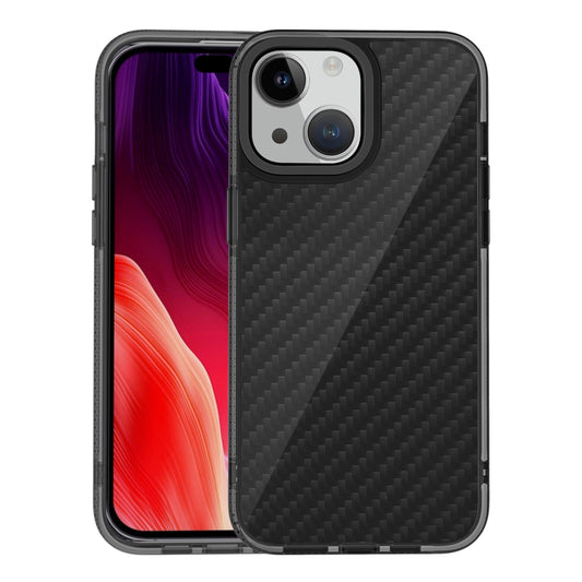 For iPhone 15 Armor Carbon Fiber TPU + PC Phone Case(Black) - iPhone 15 Cases by buy2fix | Online Shopping UK | buy2fix