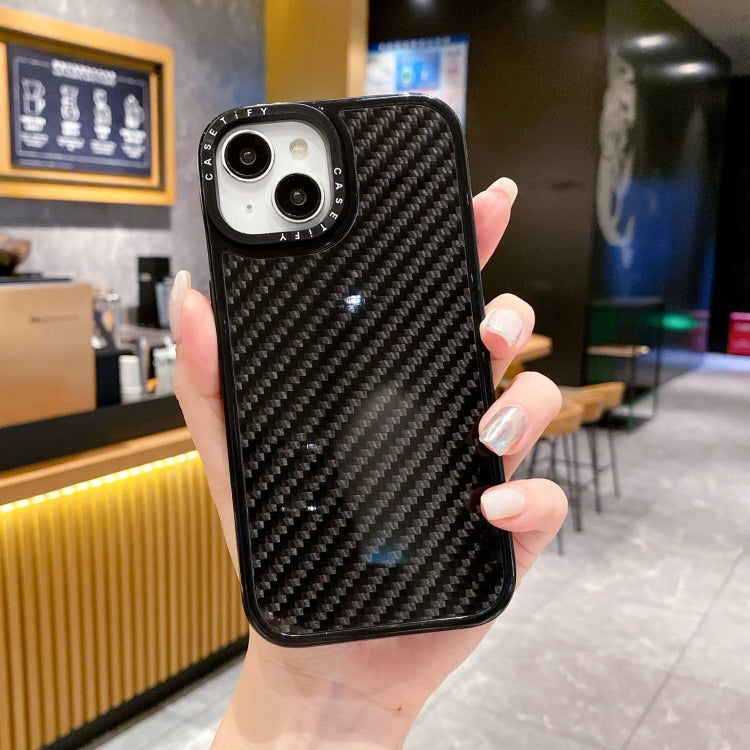For iPhone 15 Armor Carbon Fiber TPU + PC Phone Case(Black) - iPhone 15 Cases by buy2fix | Online Shopping UK | buy2fix