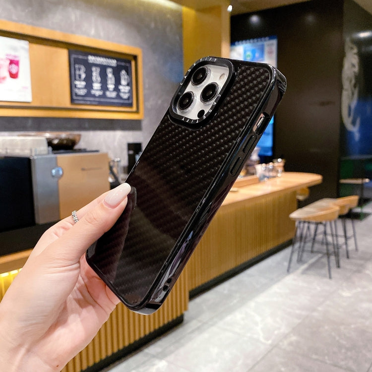 For iPhone 15 Armor Carbon Fiber TPU + PC Phone Case(Black) - iPhone 15 Cases by buy2fix | Online Shopping UK | buy2fix