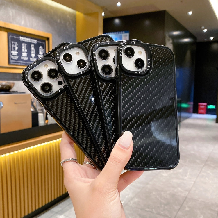 For iPhone 15 Armor Carbon Fiber TPU + PC Phone Case(Black) - iPhone 15 Cases by buy2fix | Online Shopping UK | buy2fix