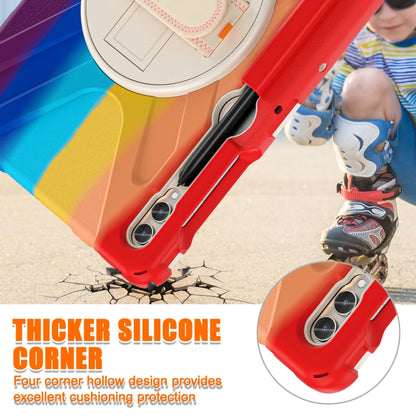 For Samsung Galaxy Tab S9+ / S8+ Rotatable Kickstand Grip Heavy Duty Hard Rugged Tablet Case(Colorful Red) - Other Galaxy Tab PC by buy2fix | Online Shopping UK | buy2fix