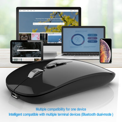 HXSJ M103 1600DPI Dual Mode 2.4GHz + Bluetooth 5.1 Wireless Rechargeable Mouse(Grey) - Wireless Mice by HXSJ | Online Shopping UK | buy2fix