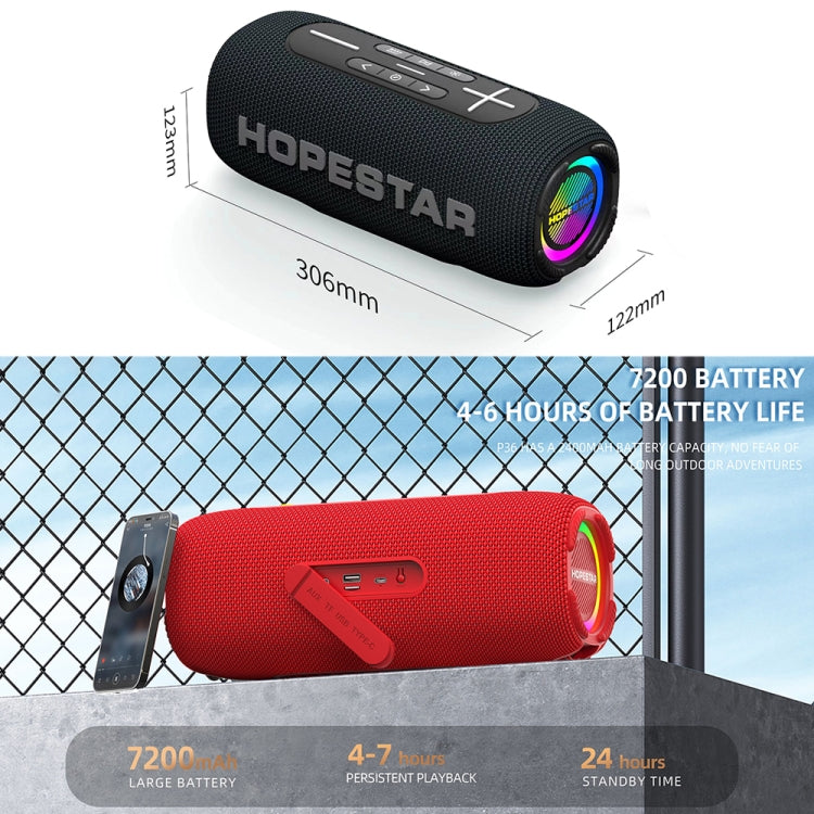 HOPESTAR P32Max 55W IPX6 Waterproof Portable Wireless Bluetooth Speaker(Grey) - Desktop Speaker by HOPESTAR | Online Shopping UK | buy2fix