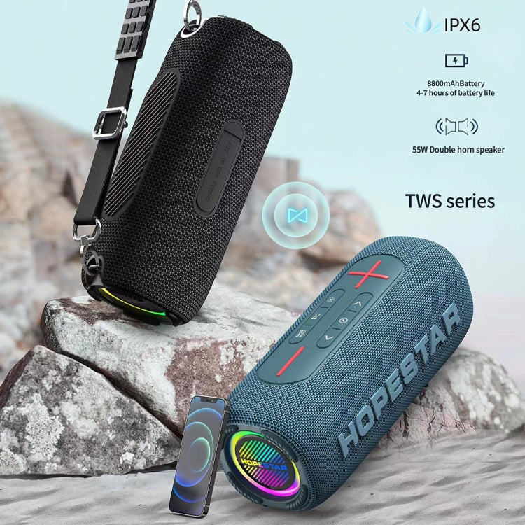 HOPESTAR P32Max 55W IPX6 Waterproof Portable Wireless Bluetooth Speaker(Blue) - Desktop Speaker by HOPESTAR | Online Shopping UK | buy2fix