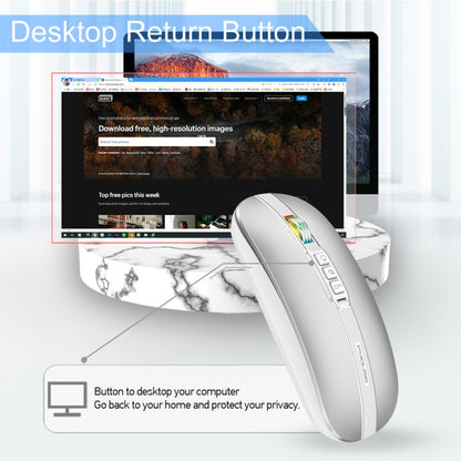 HXSJ M113 2400DPI Dual Mode 2.4GHz + Bluetooth 5.1 Wireless Mouse(Space Silver) - Wireless Mice by HXSJ | Online Shopping UK | buy2fix