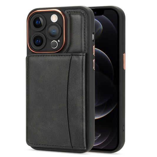 For iPhone 12 Pro Multifunctional Magsafe Magnetic Card Bag Phone Case(Black) by buy2fix