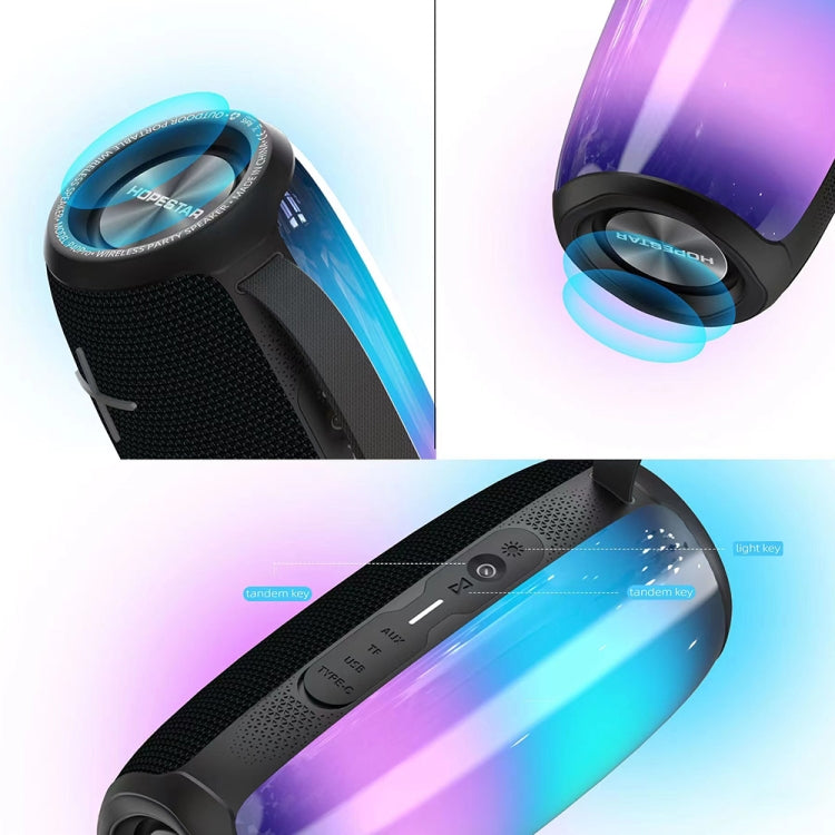HOPESTAR P40 Pro IPX6 Waterproof RGB Light Wireless Bluetooth Speaker(Army Green) - Waterproof Speaker by HOPESTAR | Online Shopping UK | buy2fix