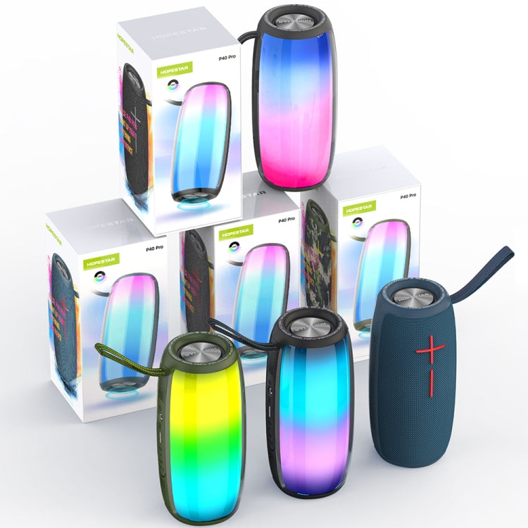 HOPESTAR P40 Pro IPX6 Waterproof RGB Light Wireless Bluetooth Speaker(Army Green) - Waterproof Speaker by HOPESTAR | Online Shopping UK | buy2fix