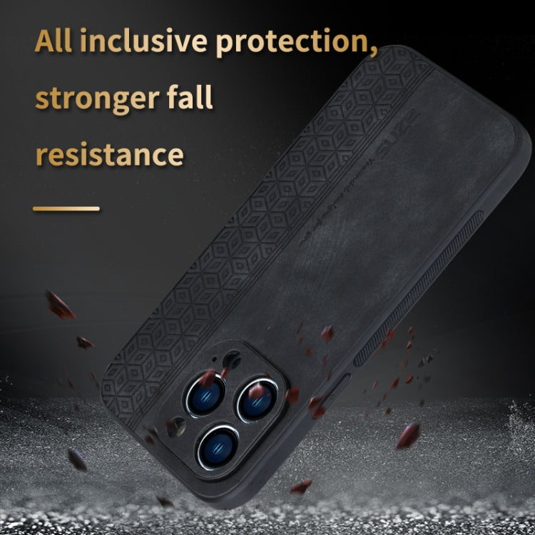 For iPhone 15 Pro AZNS 3D Embossed Skin Feel Phone Case(Brown) - iPhone 15 Pro Cases by AZNS | Online Shopping UK | buy2fix
