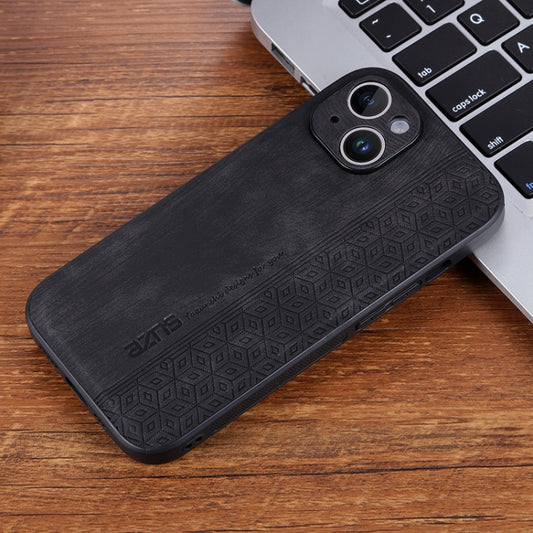For iPhone 15 AZNS 3D Embossed Skin Feel Phone Case(Black) - iPhone 15 Cases by AZNS | Online Shopping UK | buy2fix